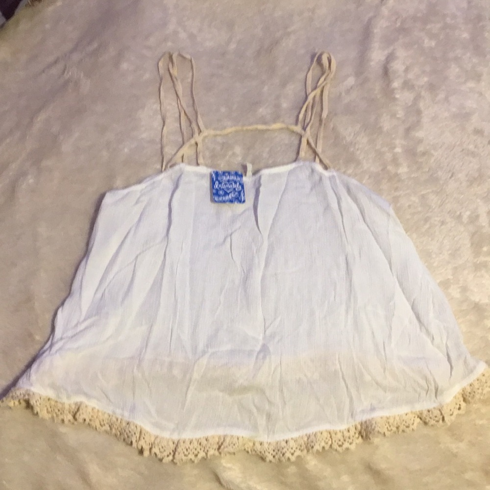 Free People Intimately White Summer Straps Cami